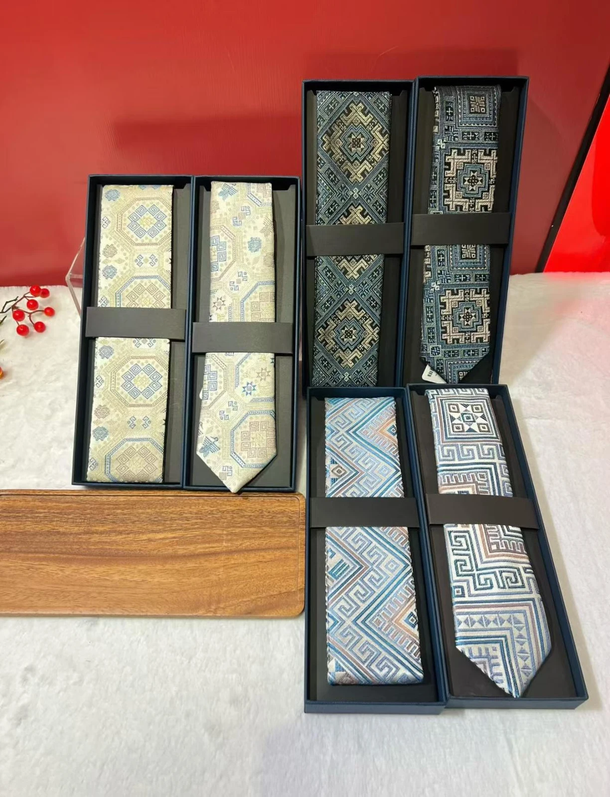 Brocade Scarves & Ties — Supplier photograph