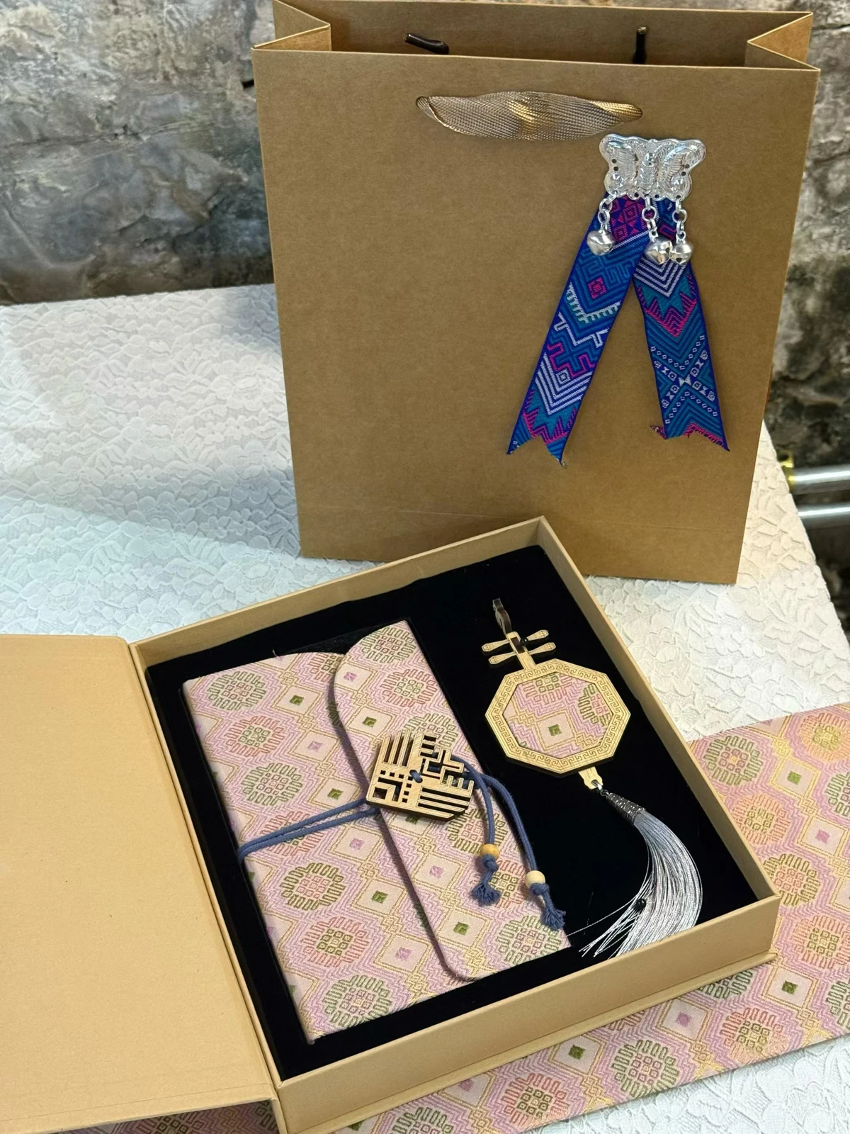 Brocade Desk Gift Set — Supplier photograph